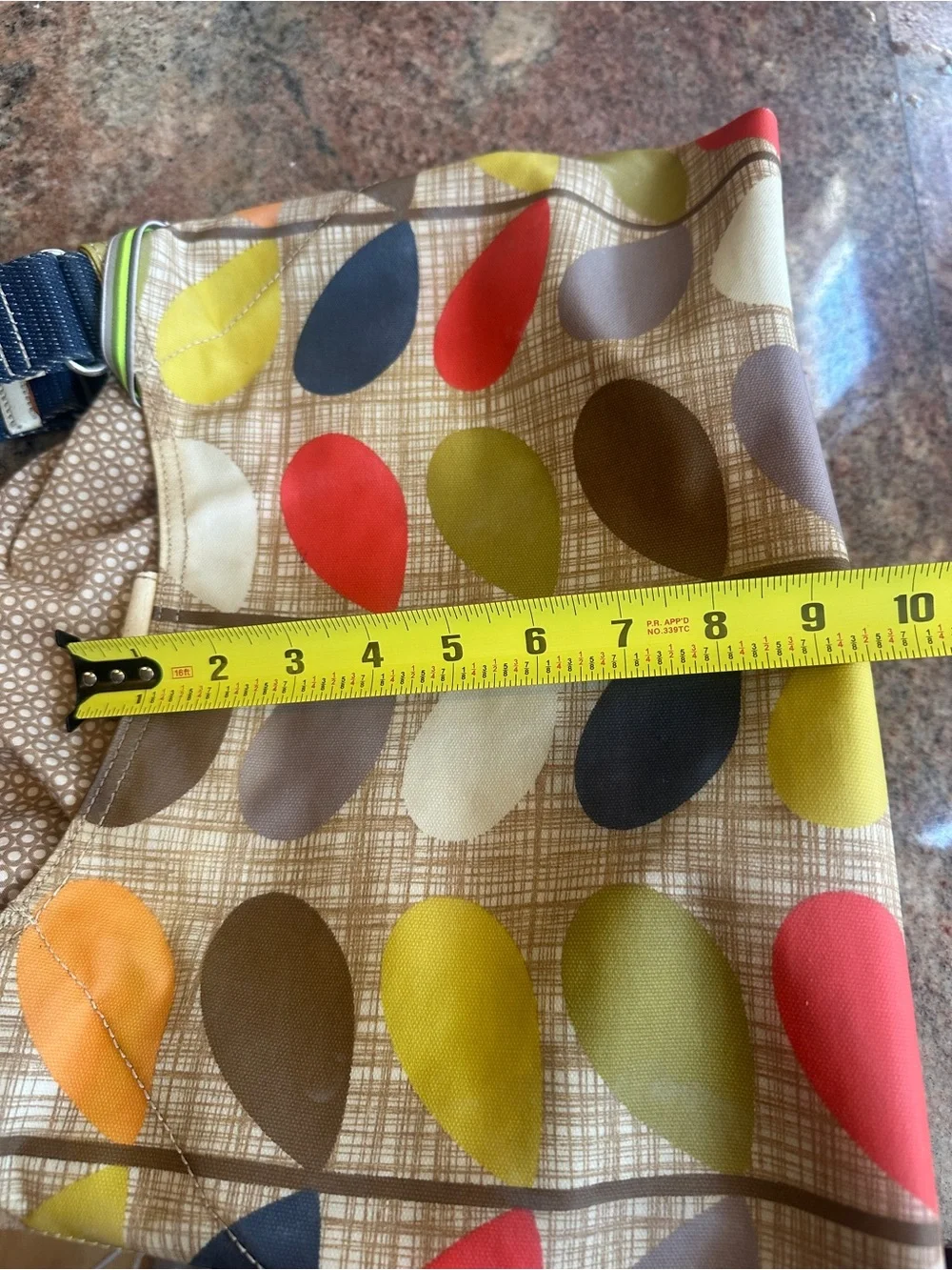 Orla Kiely etc. Classic Multi Stem Coated Canvas Shoulder Tote Bag Mod Retro